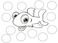 Fish Color Game Black & White