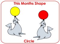 Toddler January shape circle display poster