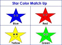 Star Color Match Up Game for preschoolers for 4th of July