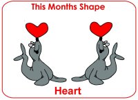 Toddler February Shape Display To Post For Parents To See This Months Shape – Heart Shape Display