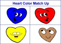Valentine Theme Heart Color Match Up Game